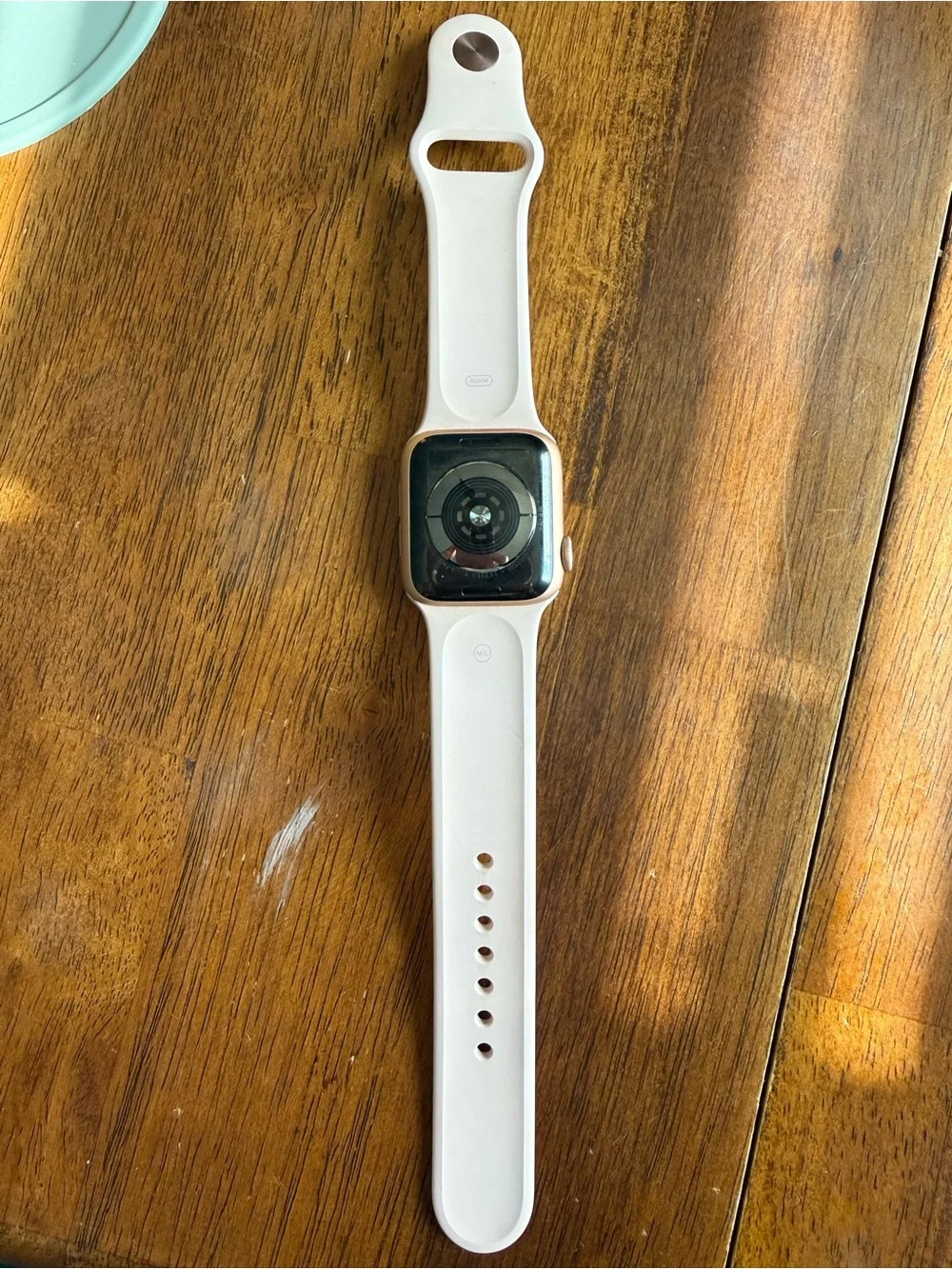 Apple Watch (pink) with Light Pink Silicone Band